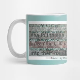 Gordon Lightfoot  - Canadian Railroad Trilogy lyrics design Mug